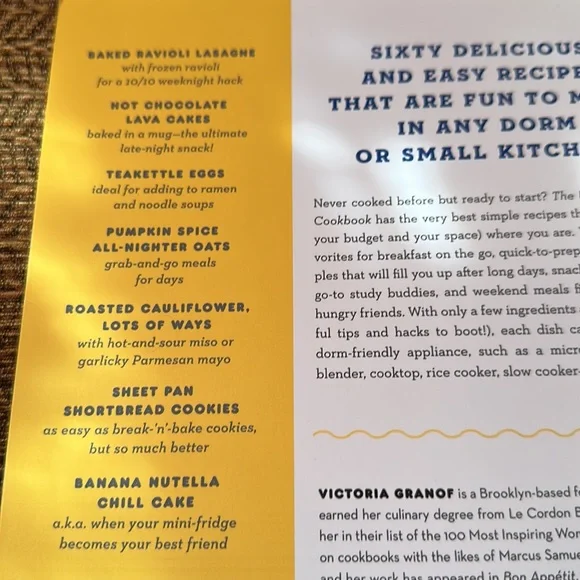 The Ultimate College Cookbook- Victoria Granof easy flavor forward Recipes - Picture 8 of 13